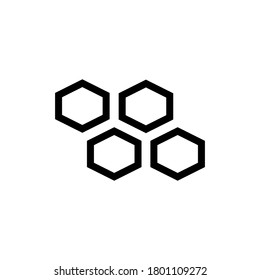 Honeycomb icon, vector illustration. Flat design style. vector honeycomb icon illustration isolated on white background, honeycomb icon Eps10. honeycomb icons graphic design vector symbols.