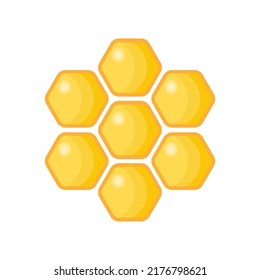Honeycomb icon. Vector illustration isolated on white.