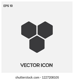 Honeycomb icon vector illustration.Light backround.Premium quality.