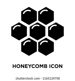 Honeycomb icon vector isolated on white background, Honeycomb transparent sign , dark pictogram
