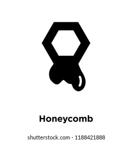 Honeycomb icon vector isolated on white background, logo concept of Honeycomb sign on transparent background, filled black symbol