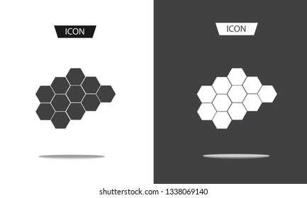 Honeycomb icon vector isolated on a white background