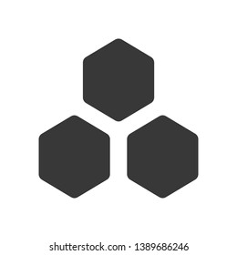 Honeycomb icon vector isolated on white