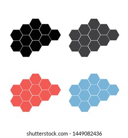 Honeycomb icon vector isolated on a white background