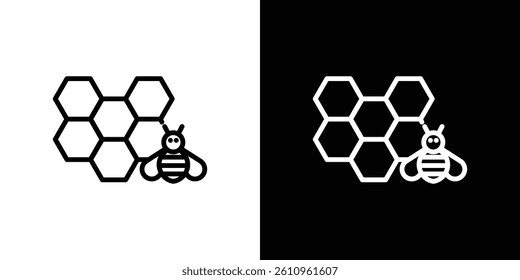 Honeycomb icon Vector isolated outline drawing.