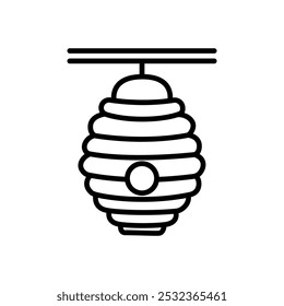 Wabensymbol Vektor im Linienstil
