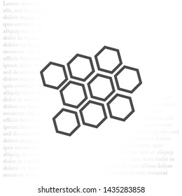 honeycomb icon vector . Lorem Ipsum Illustration design