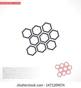 honeycomb icon vector . Lorem Ipsum Illustration design