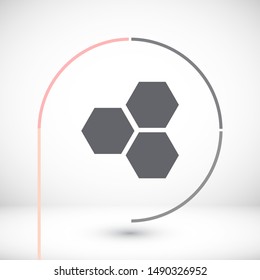 honeycomb icon vector . Lorem Ipsum Illustration design