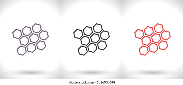 honeycomb icon vector . Lorem Ipsum Illustration design