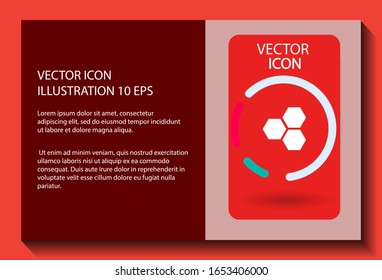 Honigwabensymbol-Vektorillustration. Lorem-Ipsum-Illustrationsdesign