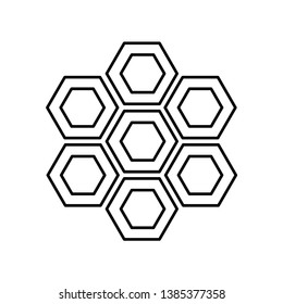 Honeycomb icon vector Mobile concept and web design