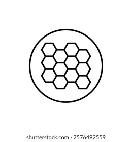 honeycomb icon vector outline logo sign