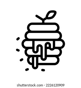 Honeycomb icon vector. outline icon style. Editable format