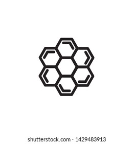 Honeycomb icon vector. Simple design on white background.