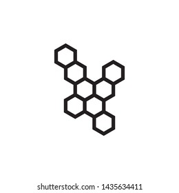 Honeycomb icon vector. Simple design on white background.