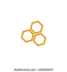 Honeycomb icon vector. Simple design on white background.