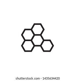Honeycomb icon vector. Simple design on white background.