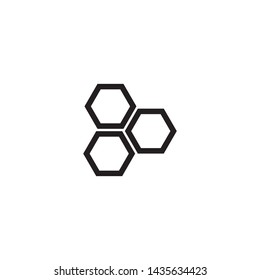 Honeycomb icon vector. Simple design on white background.