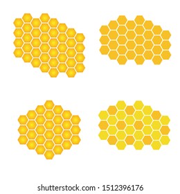 Honeycomb icon vector. Simple Honeycomb design on white background.