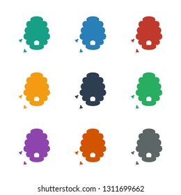 honeycomb icon white background. Editable filled honeycomb icon from gardening. Trendy honeycomb icon for web and mobile.