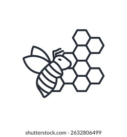 honeycomb icons isolated on White Background. Flat style design