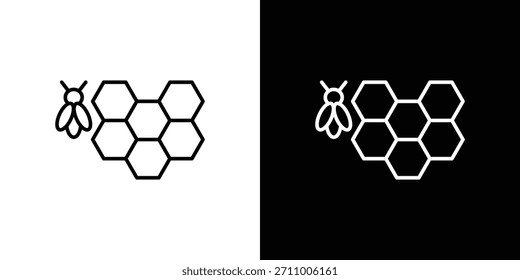 Wabensymbole. Linienzeichnung, Vektorsymbole