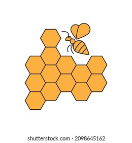 honeycomb icons symbol vector elements for infographic web