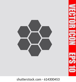 Honeycomb icon,sign,symbol isolated in flat style.Vector illustration.