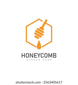 honeycomb illustration logo vector template
