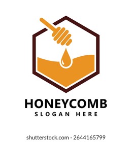 Plantilla de Vector de logotipo de ilustración de panal