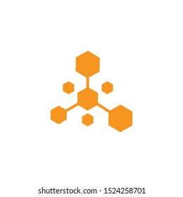 honeycomb  ilustration logo vector template