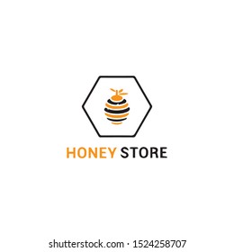 honeycomb  ilustration logo vector template