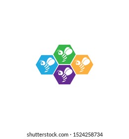 honeycomb  ilustration logo vector template