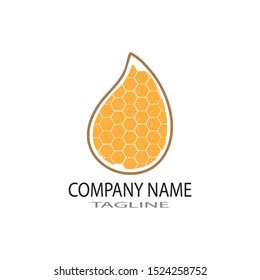 honeycomb  ilustration logo vector template