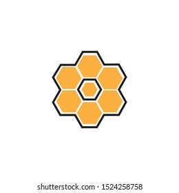honeycomb  ilustration logo vector template