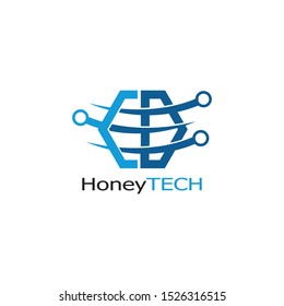 honeycomb  ilustration logo vector template
