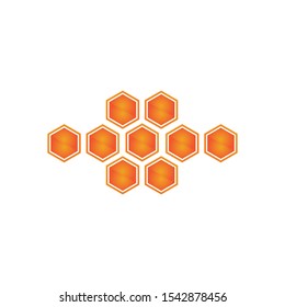 Honeycomb ilustration logo vector template
