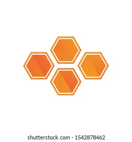 Honeycomb ilustration logo vector template
