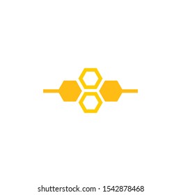 Honeycomb ilustration logo vector template
