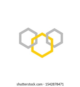 Honeycomb ilustration logo vector template
