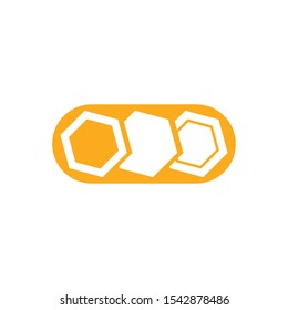 Honeycomb ilustration logo vector template
