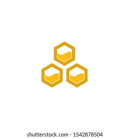 Honeycomb ilustration logo vector template

