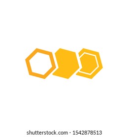 Honeycomb ilustration logo vector template
