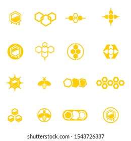 Honeycomb ilustration logo vector  template
