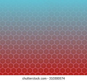 Honeycomb inspired abstract geometric background of hexagons and triangles