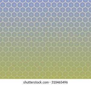 Honeycomb inspired abstract geometric background of hexagons and triangles