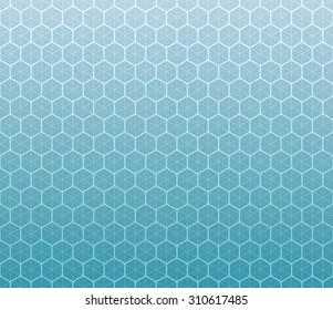Honeycomb inspired abstract geometric background of hexagons and triangles in pastel colors