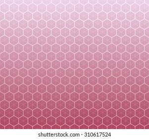 Honeycomb inspired abstract geometric background of hexagons and triangles in pastel
colors