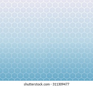 Honeycomb inspired abstract geometric background of hexagons and triangles in pastel colors